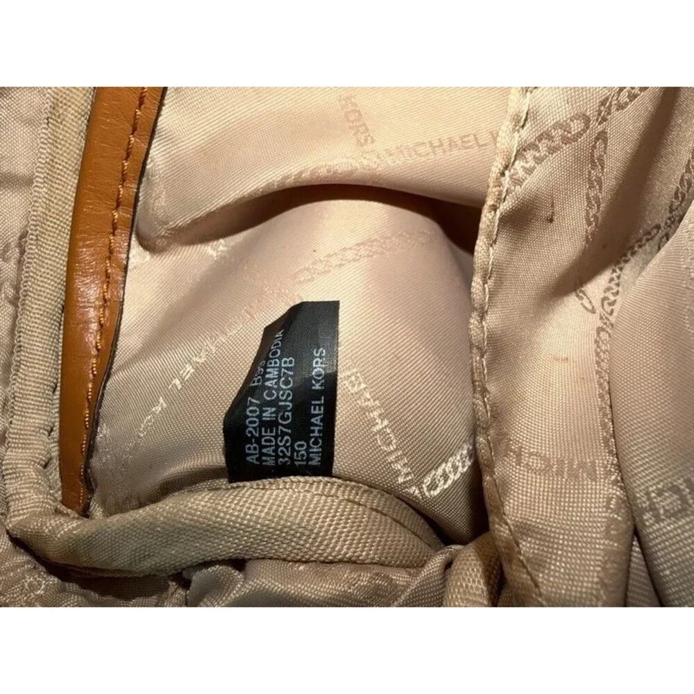 NWT Michael Kors Jet Set Large East West Crossbody Bag Vanilla / Acorn